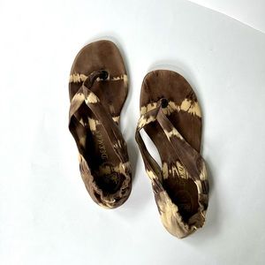 Delman Tie Dye Leather Sandals